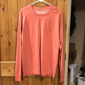 Luluulemon Men Salmon long sleeve shirt size Large